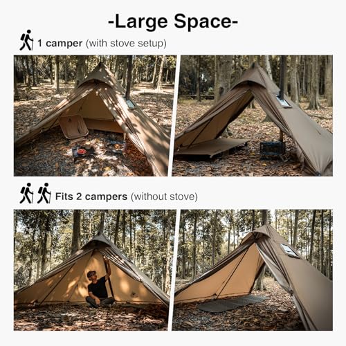Carpa tipi impermeable para 2 personas ONETIGRIS miniatura 6