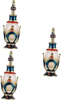 Beaupretty 3 Pçs Frasco De Perfume Essência Garrafa Emtpy Maquiagem Líquido Garrafa Perfumes Árabes Para Mulheres Frasco De Perfume Retro Frascos De Perfume Perfume Conta-Gotas Garrafa De