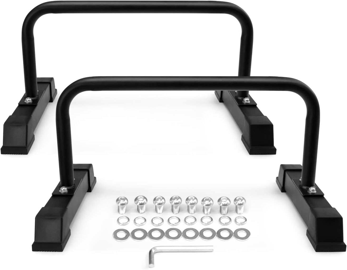 Yes4All Liegestützgriffe, Holz/Stahl Parallettes, Großer Push Up Bar & Dip Barren, Rutschfeste Liegestütze, Calisthenics Equipment für Indoor & Outdoor, Fitness, Krafttraining, Körpergewicht