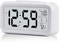Relógio Digital de Mesa Despertador de Cabeceira Inteligente com Sensor de Temperatura Cabeceira Premium