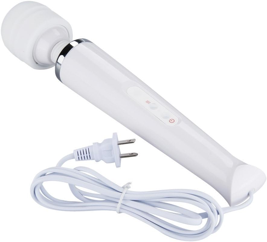 POWERFUL 8 Speed HandHeld massager with soft silicone head - white