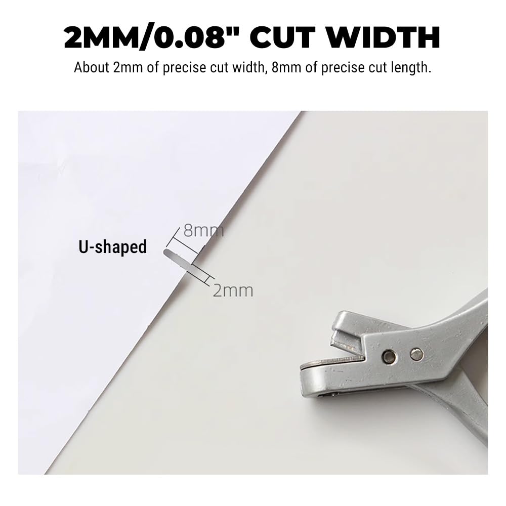 Gatentang voor testplaketten, U-kerstang 2 mm patroon, notcher