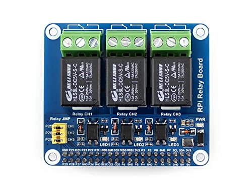 Placa de Relés Waveshare para Raspberry Pi con Control de 3 Vías y Extensión de 40 Pines GPIO