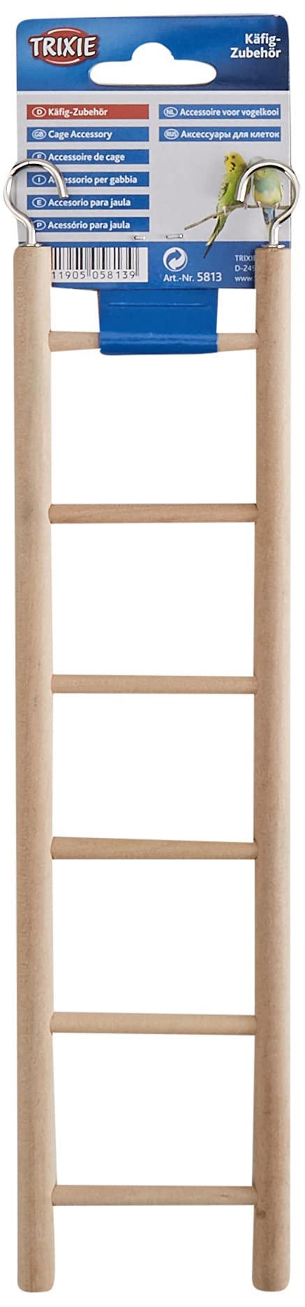 Trixie scaletta di legno con sei tappeti, 28 cm, Legno