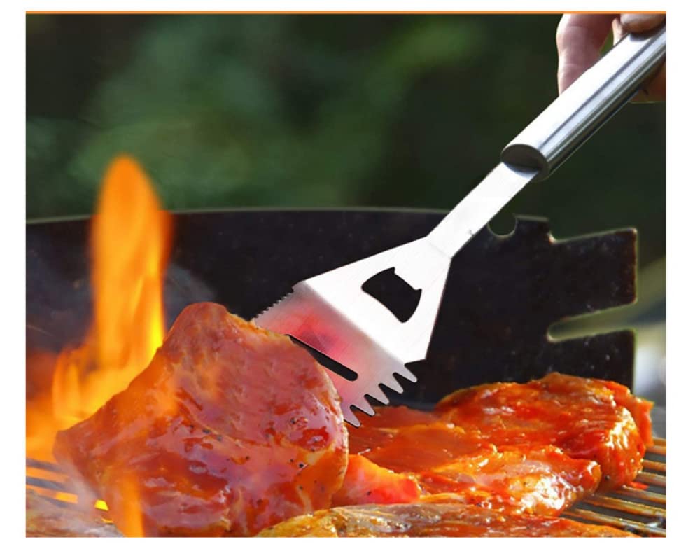 Set di strumenti per barbecue da 32 pezzi, accessori per grigliate in acciaio con custodia, grembiule portaoggetti, tappetini per griglia, termometro per campeggio barbecue in giardino, regali per uom