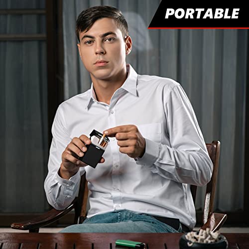 Roygra Cigarette Case, Aluminum Magnetic Switch, 20 Capacity - 3 Pack (Black + Silver + Blue, 100Mm 100S) #TOP5