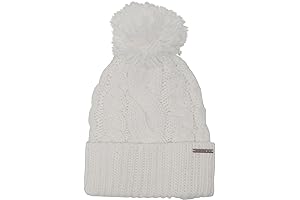 Michael Kors MK Cable Knit Cuff Beanie with Pom