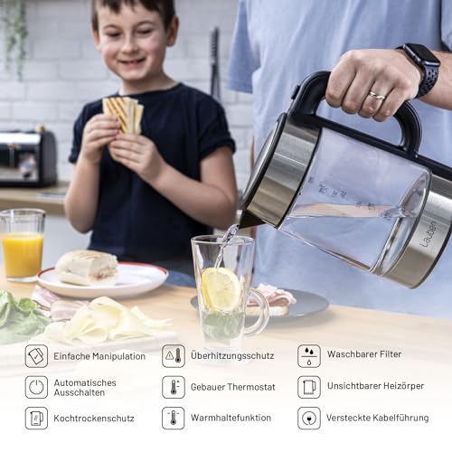 Tetera eléctrica Lauben EK17GS 1.7 L 2200W ajustable miniatura 5