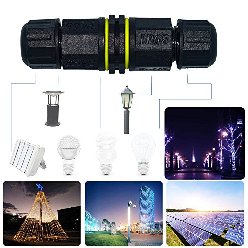 Ip68 Waterproof Junction Box,3 Pole/Wire External Electrical Junction Box Cable Connector Protection For Underground Outdoor, Cable Range 0.18-0.39 In, Shielded, Field Installable-2 Way 3 Wires #TOP5