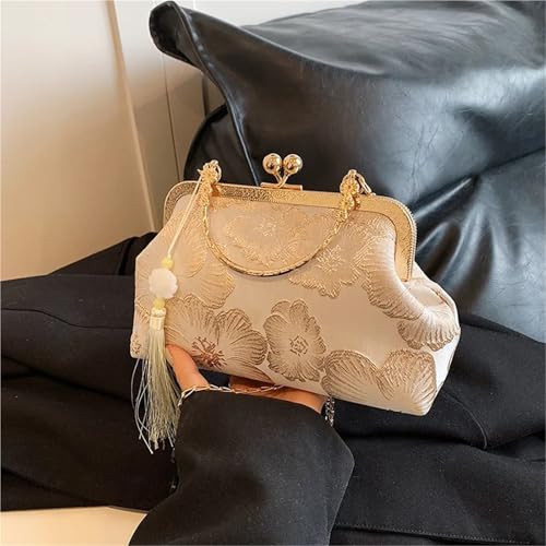 Sac de soirée à fleurs brodé pour mariage et soirées chic - 4