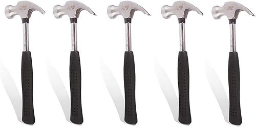 SEIWEI 5 × 4oz Mini martillo de garra de acero para carpintería artesanal, herramienta de martillo para el hogar para niños y audlts