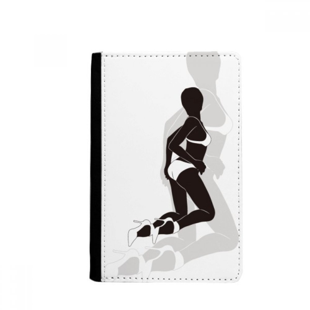 Hot Woman Bikini Outline Passport Holder Notecase Burse Wallet Cover Card Purse