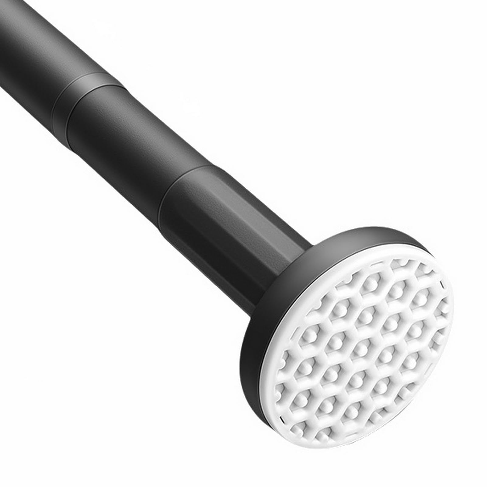 GLDYTVF Adjustable No-Drill Stainless Steel Tension Rod Rustproof Shower & Bedroom Curtain Pole Self-Locking Design Easy Install Black 100-170cm – Perfect for Home Decor