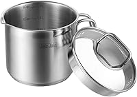 Vista 1 de Small 2-Quart Stainless Steel Saucepan with Glass Lid - Compact Sauce Pan for Single Servings, Boiling Eggs, or Melting Butter - Induction Ready &