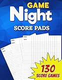 Game Night Score Pads: 130 Large Score Keeping Journal Notebook | Simple Gaming Log For Many Family Games | Blank Score Sheets Allow You To Determine Players, Rounds, Layout and Tracking
