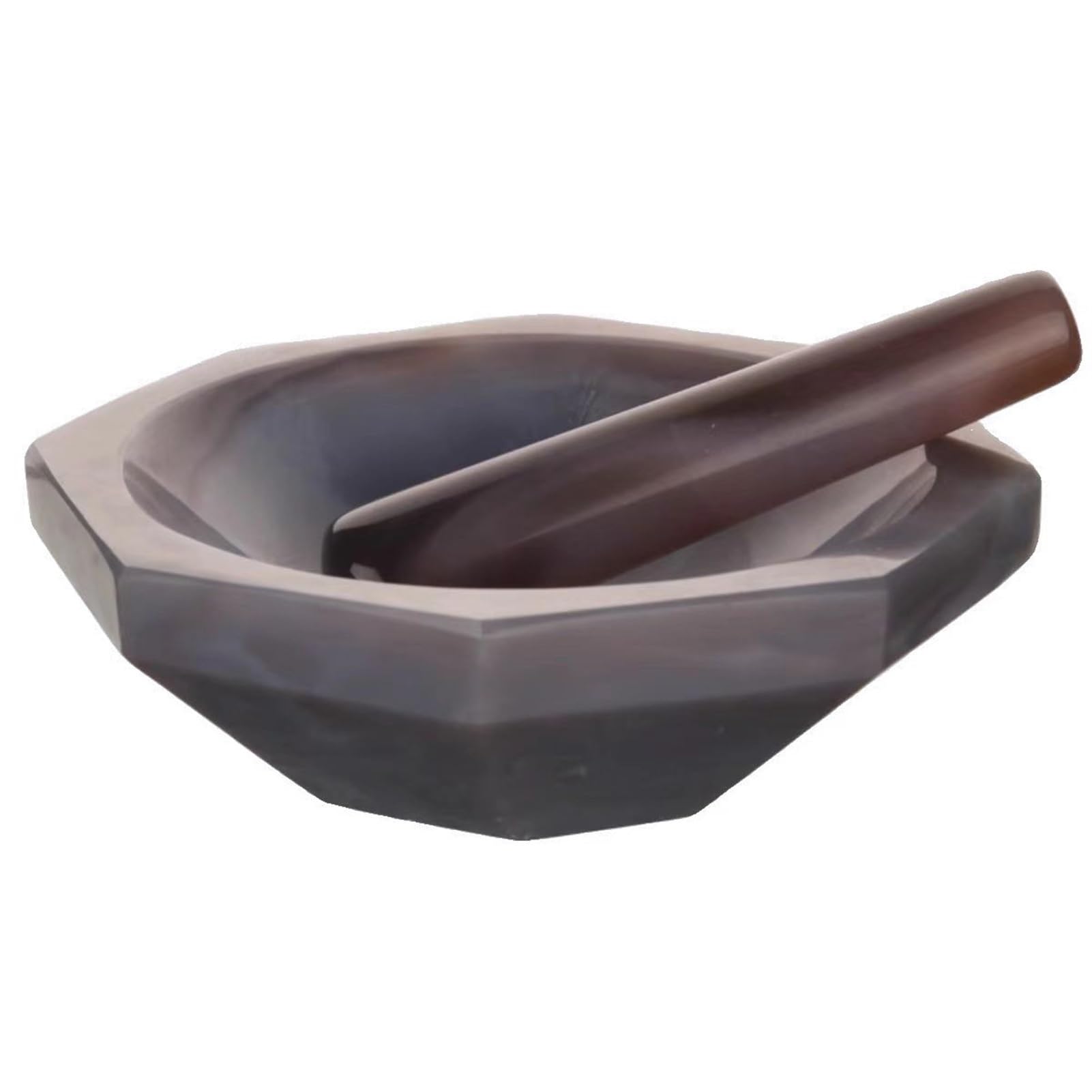 1 Satz Labor-Innendurchmesser 30 mm bis 130 mm Mörser und Stößel aus natürlichem Achat A – for das Schleifen im Chemielabor(Inner DIA 30mm) | Inner DIA 30mm