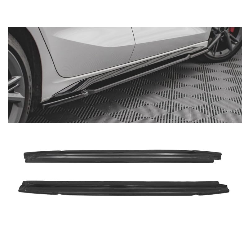 Car Side Skirts for Audi A3/S3 2021-2024,Side Steps Skirt Rails Running Boards Winglet Splitters Lip Side Spoiler Anti Collision