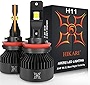 Hikari VisionPlus H11/H8/H9 LED Bulbs,15000LM,30W TOP XHP50.2 LED Equivalent to 100W Ordinary LED,High Lumens LED Kit,6000K White,IP68 Waterproof,Halogen Upgrade Replacement,H16 Foglight