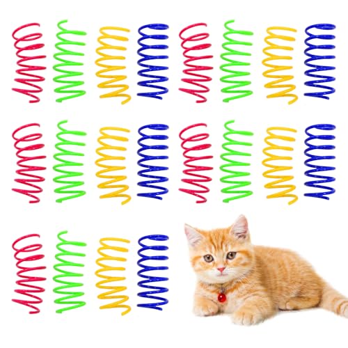 20 Stück Spirale Spielzeug Katze,Katzenspielzeug Federn,Kunststoff Katzen Spielzeug für Katze,Kreatives Feder Federspielzeug Cats Toys,Interaktives Spielzeug für Katzen Beschäftigung,Spiralen Katzen 20 Stück Spirale Spielzeug Katze,Katzenspielzeug Federn,Kunststoff Katzen Spielzeug für Katze,Kreatives Feder Federspielzeug Cats Toys,Interaktives Spielzeug für Katzen Beschäftigung,Spiralen Katzen
