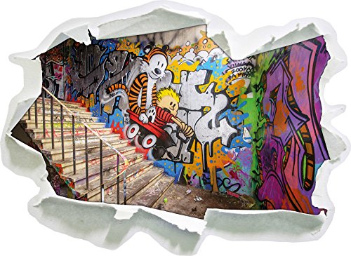 Coloré Rue Taille d'autocollant Graffiti, Papier Peint 3D: 92x67 cm décoration Murale 3D Stickers muraux Stickers