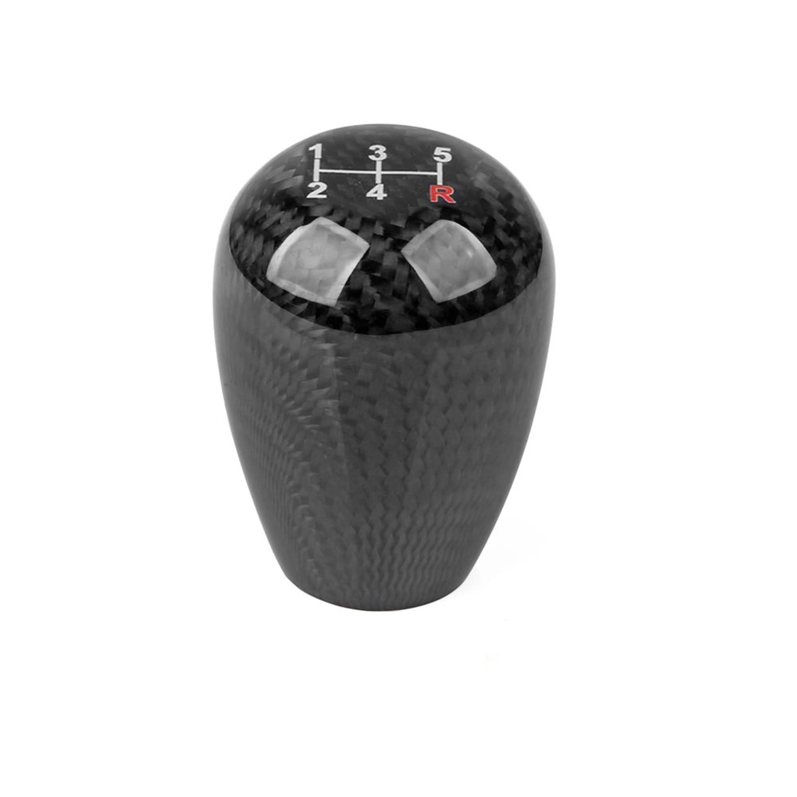 5/6 Speed Carbon Fiber Style Gear Shift Knob Universal Shape Manual Transmission Shifter Lever Knob 8MM 10MM 12MM Shifter Handle(ED-5speed)