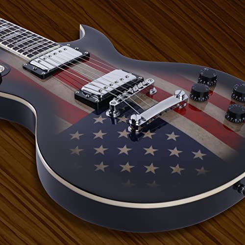 Leo Jaymz SC-US FLAG Full Size Single Cut Electric Guitar -Mahogany Body,Mahogany Neck thumb #6