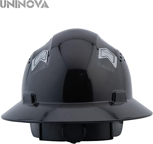 Miniatura 3 de UNINOVA Full Brim Hard Hat Hardhats Men ANSI Approved OSHA Cascos De Construccion Vented Hard Hat Full Brim Safety Helmet for Construction