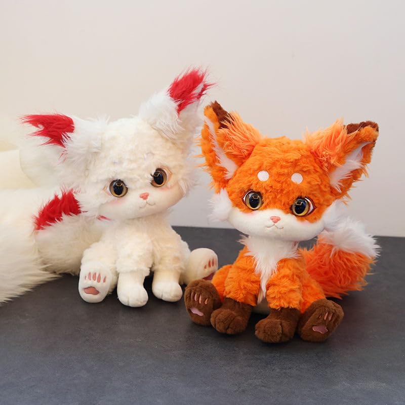 Fuchs Kuscheltier PlüSchtiere,SüßEs Stofftiere Fuchs PlüSchkissen, Squishy Plushies, Kuschelkissen Geschenk & Kuscheln – GemüTliches Schmusetier (Orange,55cm)