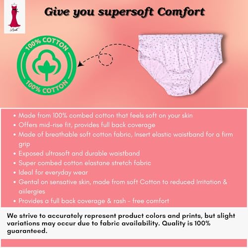 Image of LEAH Plus Size Women Premium Panties Hipster Mid Raise Brief Panty