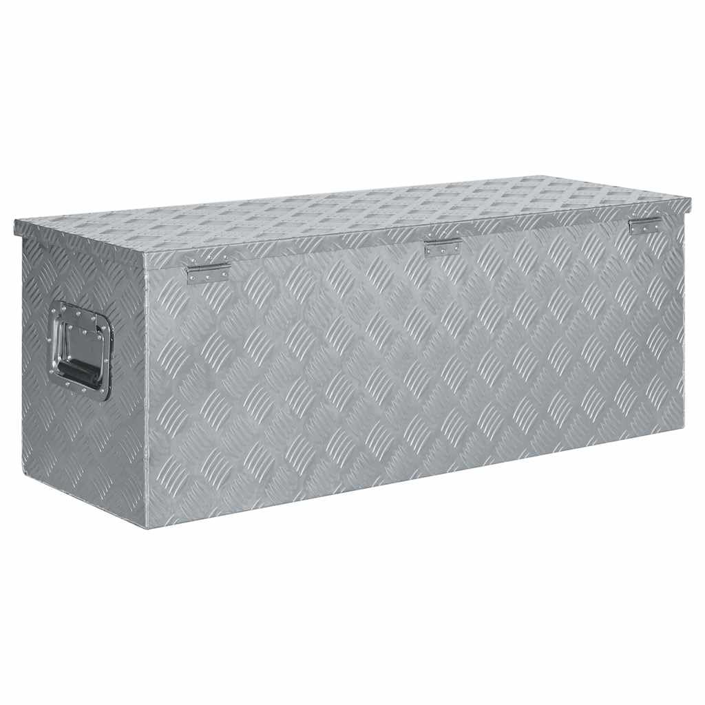 Genérico Caja de Aluminio 110,5x38,5x40 cm Plateada,Bricolaje,Accesorios de Bricolaje,Organización y Almacenamiento de Herramientas,Cajas de herramientas-142941