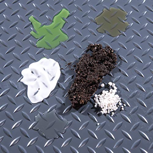 G-Floor Lite 7\'6\" x 14\' Diamond Tread Rollout Garage Flooring in Slate Grey