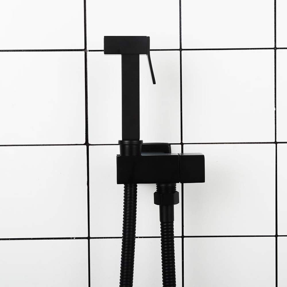 Robinet de bidet noir mat en laiton pour eau chaude et froide modèle A