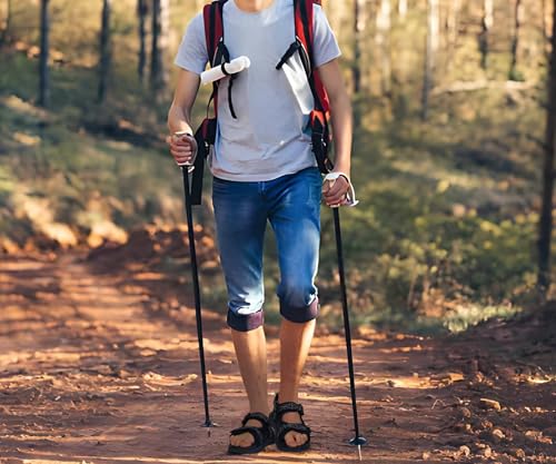 Image of ONCAI Men's Hiking Sandals with Arch Support Mesh Athletic Walking Sandalias Summer Outdoor Cushion Thick Rubber Soles and Recovery Sports Fisherman Sandals Size 7-15