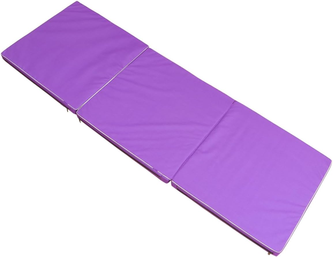 1Pc Gymnastic Cushion Yoga Mat Versatile Floor Mat for Dancing Home Exercise and Sit Ups Made with Premium Purple Random Handle Color
