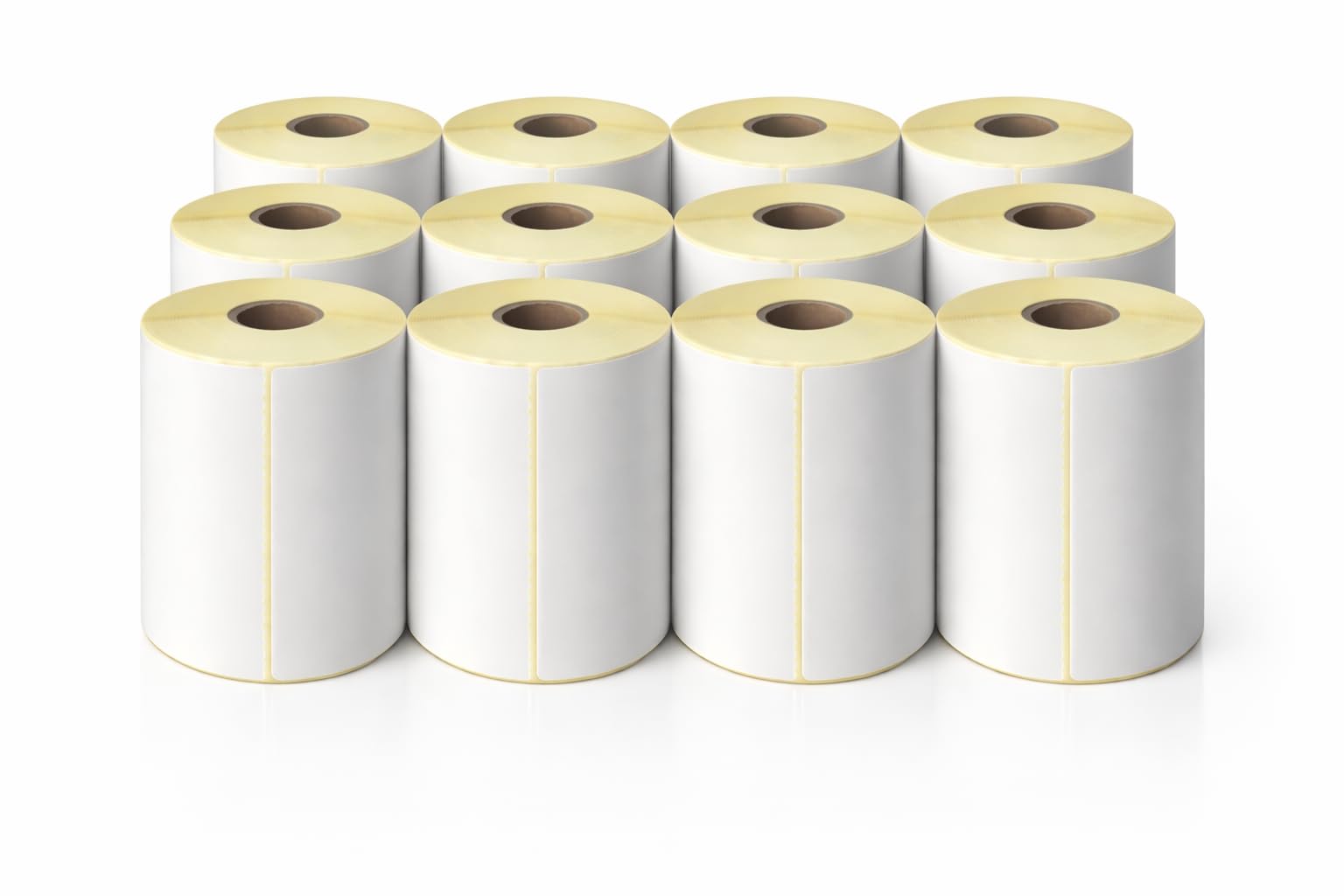 Lot de 12 rouleaux d'étiquettes d'expédition 103 x 199 mm DHL, DPD, GLS, UPS I 250 pièces par rouleau I 103 x 199 mm Étiquettes thermiques I Adhésif permanent thermique direct I Autocollant de colis