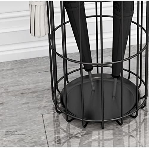 Wrought Iron Umbrella Stand Umbrella Tube Fashion Umbrella Bucket Floor Household Umbrella Storage Rack(E)