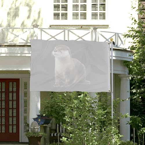 Bandera decorativa de nutria impresa para renovar la estética de patios oscuros 5
