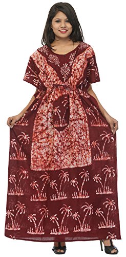 Image of Cotton Kaftan Dress Maxi Long Tunic Batik One Size