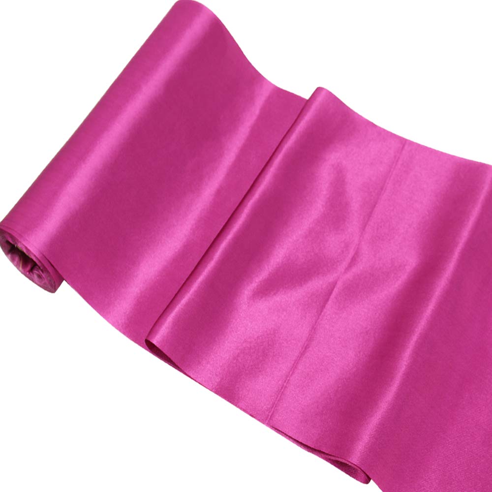 Time to Sparkle 29cmx20m (Dark Purple) Satin Roll Sash Fabric Chair Cover Bows Table Runner Sashes Swags for Wedding Party - Image 2