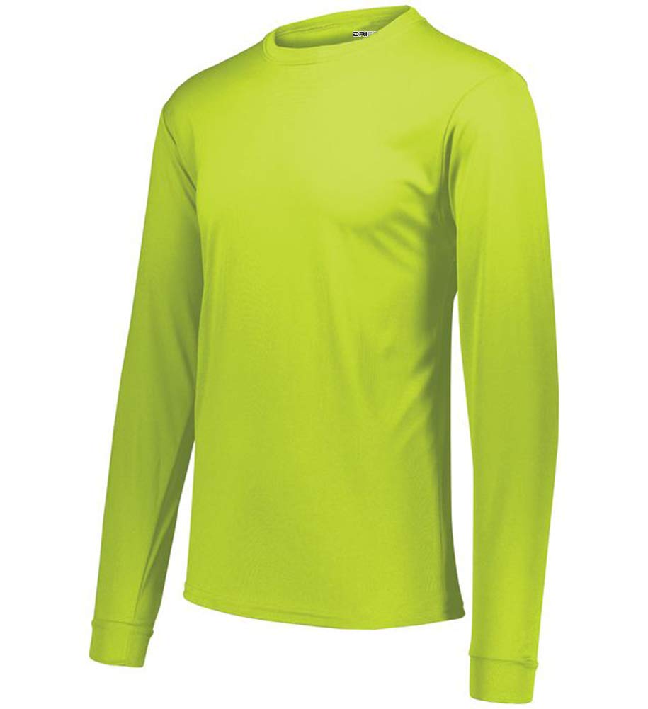 DRIEQUIP Mens Moisture Wicking Long Sleeve Tee-XL-Lime