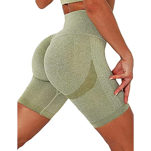 CROSS1946 Women's Seamless Scrunch Butt Shorts Booty Butt Lifting Yoga Shorts Sexy Workout Leggings Cover