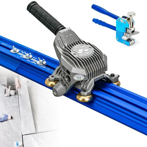 Cortador manual profesional de azulejos para cerámica y piedra de 3,8 m, diseño de doble riel que garantiza roturas precisas de hasta 18 mm de grosor, construcción de aluminio duradero con ventosas