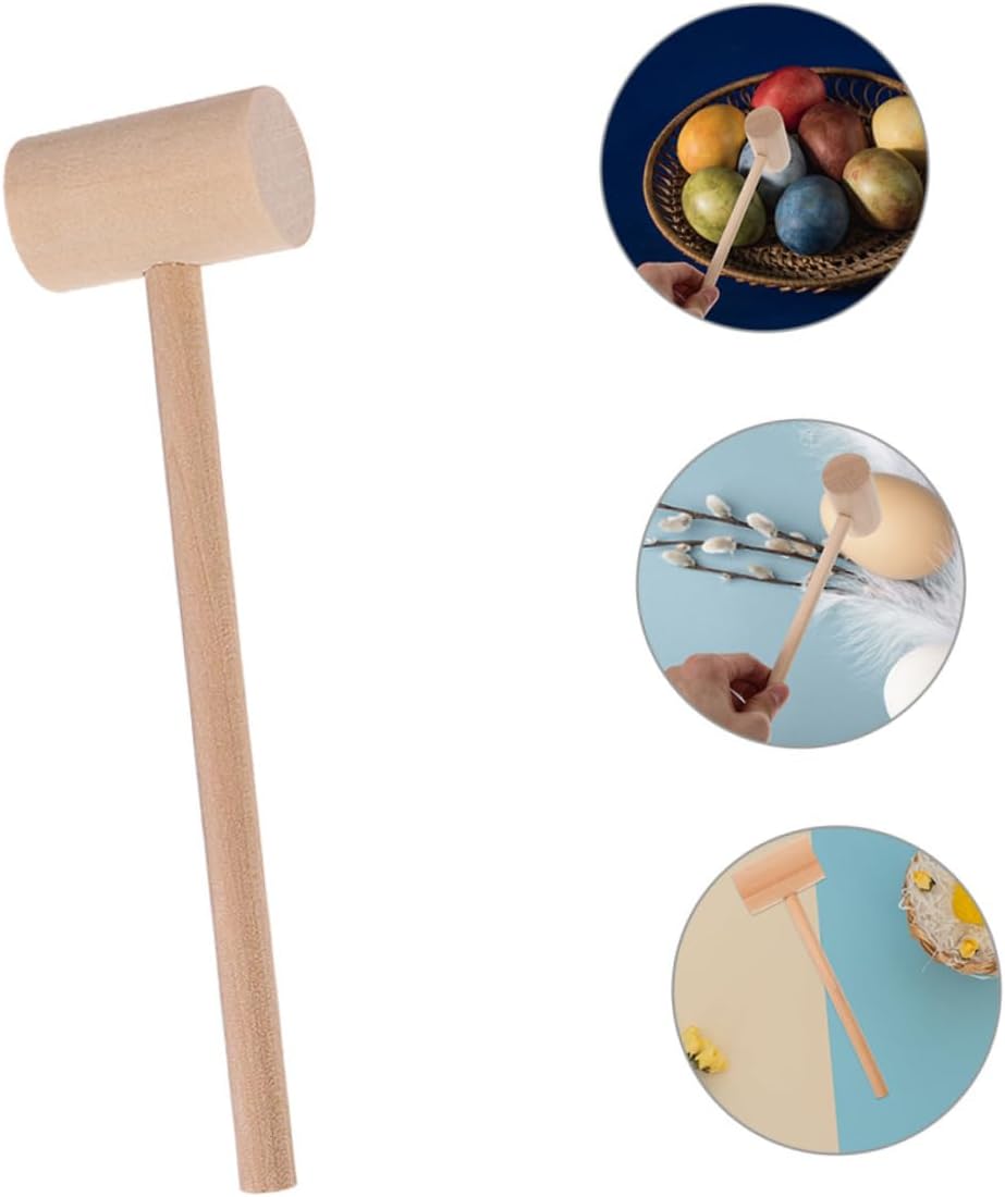 GLEAVI 5sets 3pcs Wooden Crab Mallets Meat Tenderizer Hammer for Seafood for Home Professional Use Compact Design for Easy Shell Opening 3pcs*5