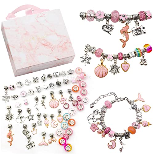 menolana Kit Para Fazer Pulseiras Para Meninas, Kit De Pulseiras Com Miçangas, Pingentes Para Joias, Pulseiras Para Artesanato Diy 4.5 x 4.72x 1.97 ' Não Se Aplica