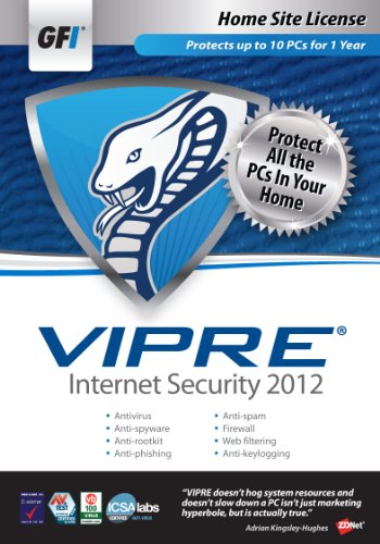 GFI Software VIPRE IS 2012 - Home Site License 1 Year [Old Version]
