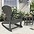 ABCPATIO Plastic Adirondack Chair - Rocking Adirondack Chairs with Cup Holder, Weather Resistant Seating for Patio, Porch, Deck, Pool, Garden, Backyard (Seat Width 20", Dark Gray)