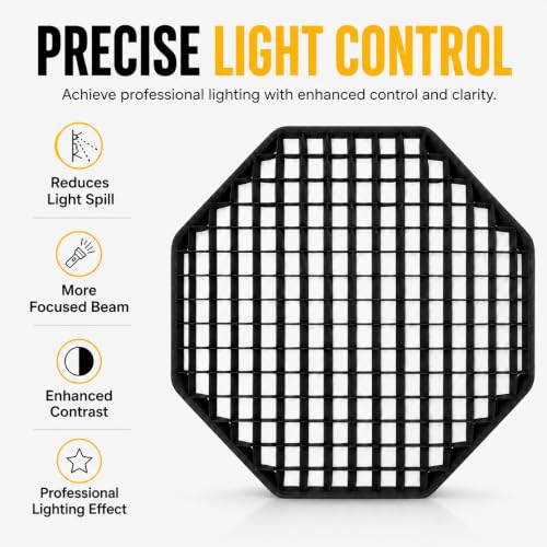 Image of Octagon Honeycomb Soft Grid, Flash Speedlight Umbrella | Photo Softbox Reflector, for Softbox Studio Flash Lighting kit (65cm Octa Grid)