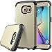Galaxy S6 Edge case, S6 Edge case, E LV (SHOCK PROOF DEFENDER) Slim Case Cover - Ultimate protection for Samsung Galaxy S6 Edge - [GOLD/BLACK]