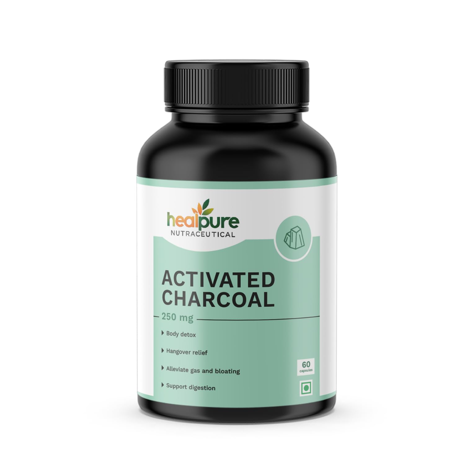 Activated Charcoal 250 Mg - (60 Capsules)-image-11