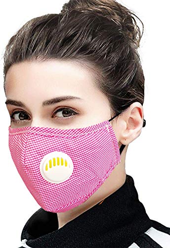 Image of VRITRAZ Print Reusable Washable PM 2.5 Anti Pollution Activated Carbon Dust Face Mask with Breathing Valve